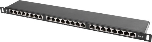 Patch Panel 24 Ports Cat. 6 Black
