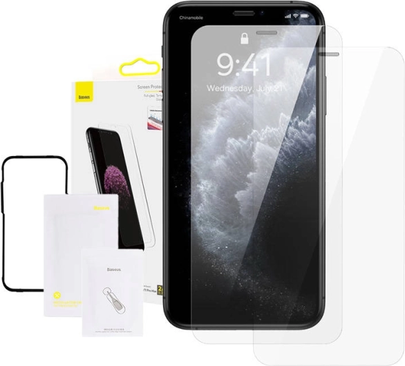 Baseus 0.3mm Full Glass Tempered Glass Film (Pack of 2) for iPhone – XS Max / 11 Pro Max 6.5 inches