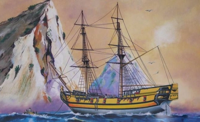 Black Falcon Pirate Ship Model 1:120