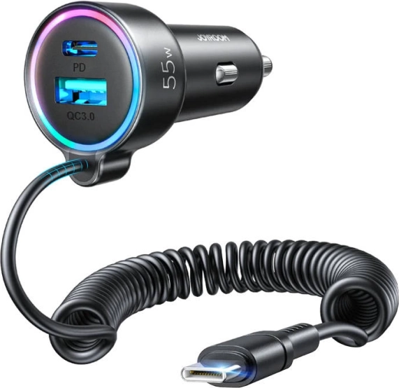 Chargeur voiture Joyroom 3 en 1 noir