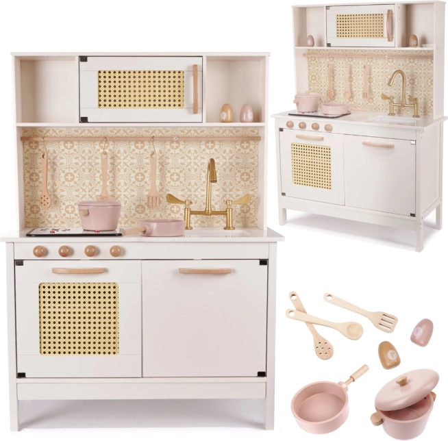 houten kinderkeuken Retro met accessoires