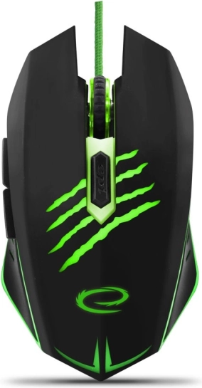 Verkabelte Gaming-Maus 6D optisch USB Esperanza Claw grün