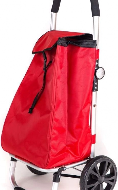 Chariot de courses pliable 98 × 48 × 36 cm, rouge