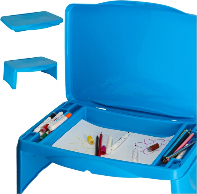 Table de voiture pour enfants avec espace de rangement – Bleu