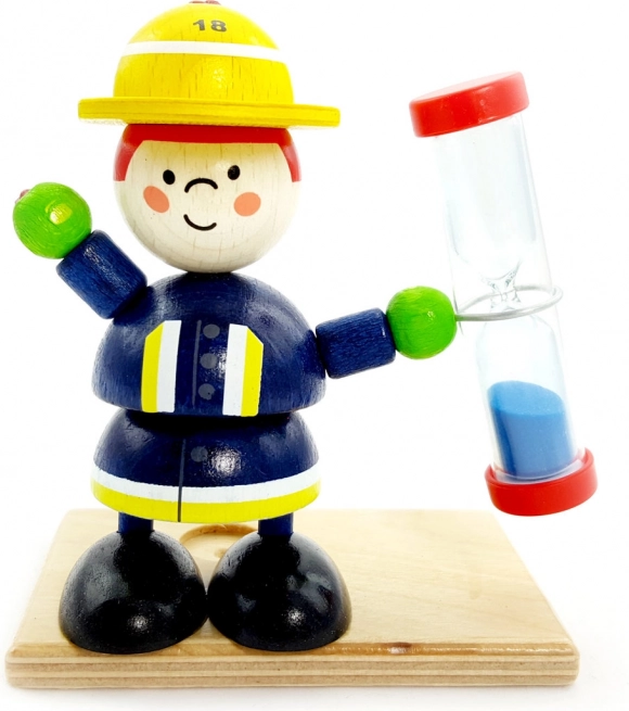 Sanduhr mit Feuerwehrmannfigur für Kinder