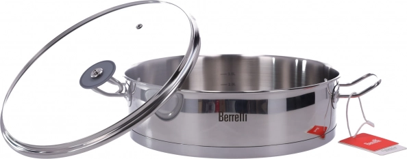 Edelstahlkochtopf mit Deckel Gemini Berretti, 28 cm