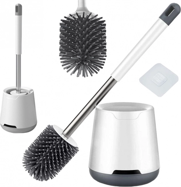 Brosse WC suspendue en silicone avec support