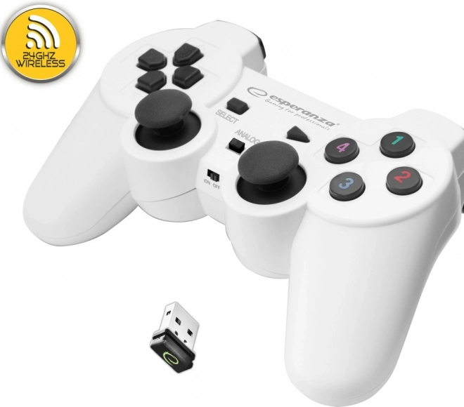 Esperanza Wireless Gamepad for PC and PS3 (White)