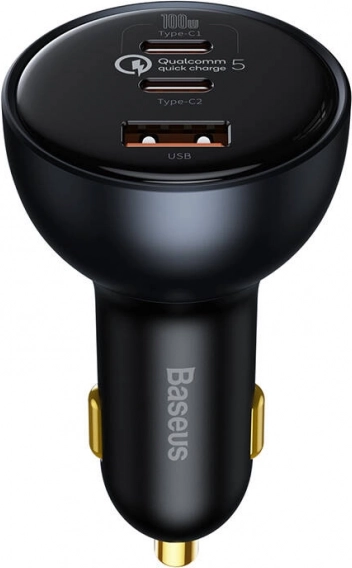 chargeur de voiture Baseus avec Qualcomm Quick Charge et 2x USB-C, 160 W