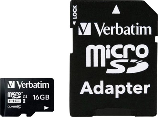 MicroSDHC card 16GB Class 10 UHS-I with adapter