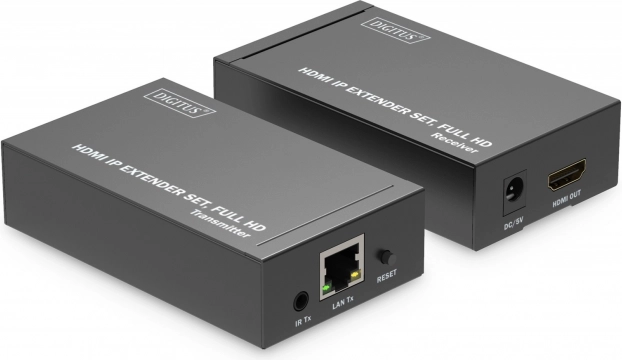 HDMI extender 1080p 60 Hz over Cat 6/6A/7/8 with IR, kit