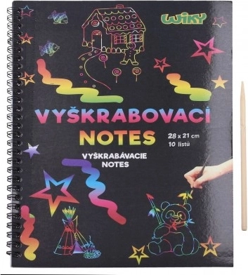 Scratch-off notebook colorful 28x21, 10 sheets