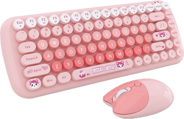 MOFII Candy Wireless Keyboard and Mouse Set – Pink
