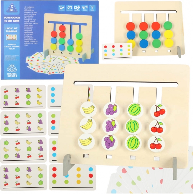 Wooden educational game – matching colors and fruit Montessori