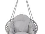Fauteuil suspendu nid de cigogne LUARO avec coussin XXL gris