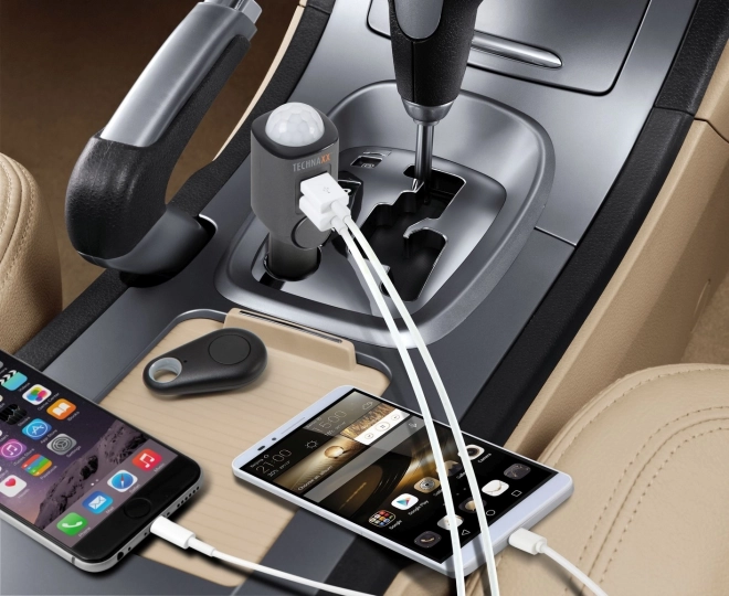 Autoalarm met USB-oplader Technaxx 2 poorten