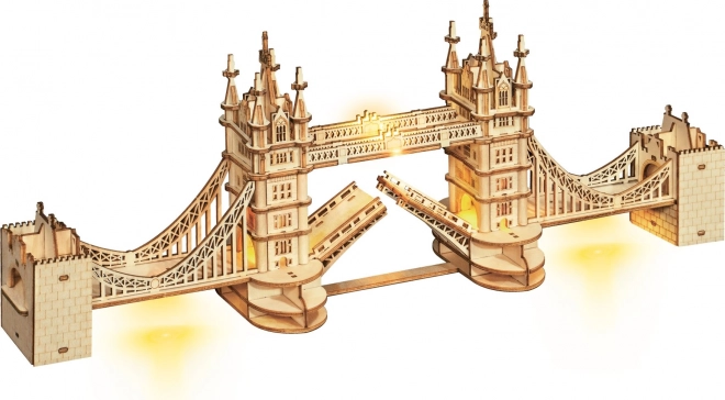 Robotic Wooden 3D Puzzle Tower Bridge Light-Up