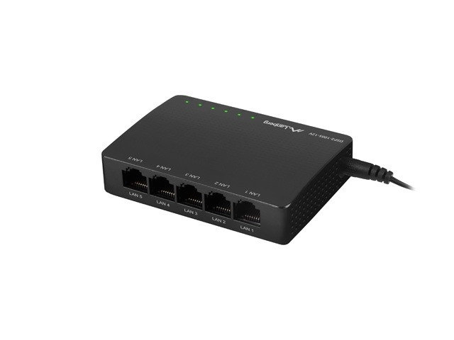 LANBERG DSP2-1005 Switch 5x 1Gb/s Unmanaged Gigabit Ethernet Desktop 12V