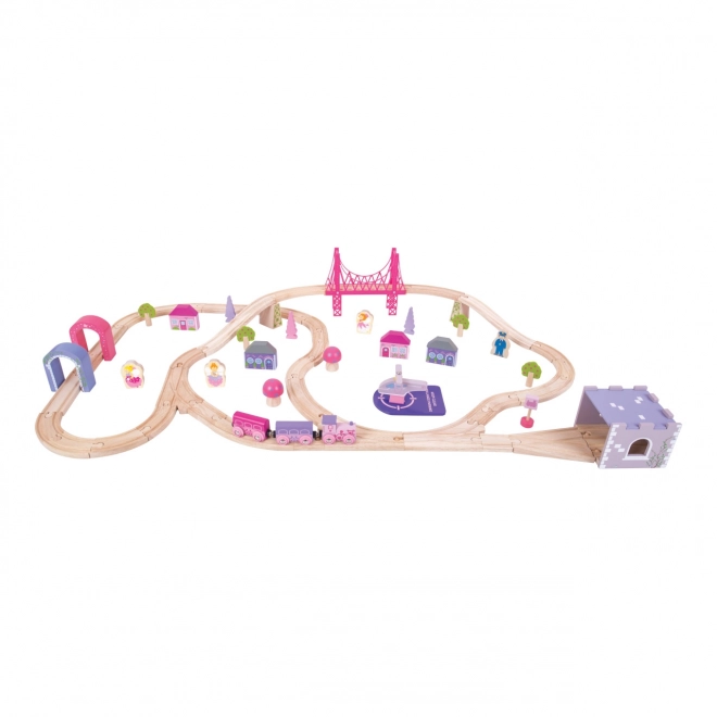 Bigjigs Rail Houten grote prinsessenspoorbaan