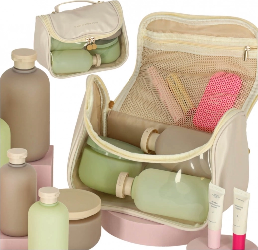 Trousse de toilette de voyage beige