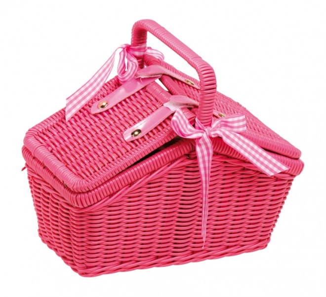 Small Foot Picknick roze mand met servies