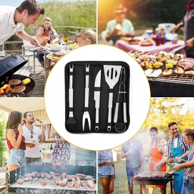 Set van 9-in-1 grillgereedschappen met hoes