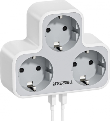 Tessan wandcontactdoos met USB 2,4A