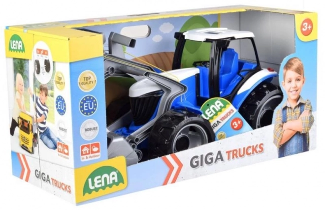 Tractor Lena met schep en graafmachine groen-rood