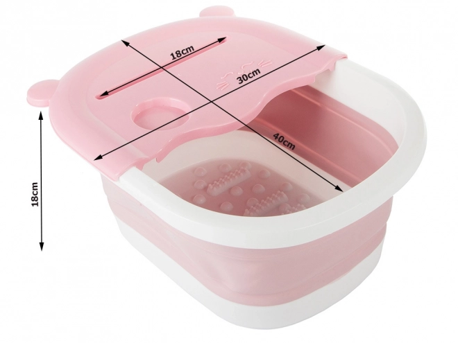 Bain de pieds pliable avec picots pour massage
