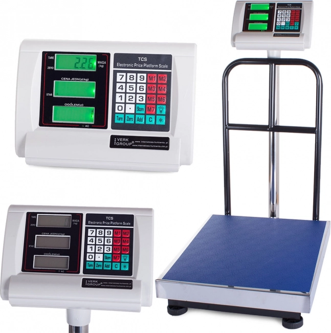 Platformvloervloerweegschaal 300 kg, platform 50 × 40 cm, nauwkeurigheid 50 g