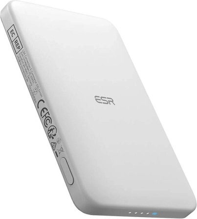 Magnetische powerbank ESR Qi2 MagSlim 5000 mAh wit