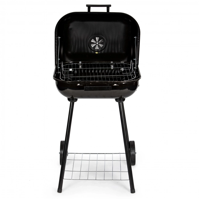 Moderner Grill mit Deckel und Rollen