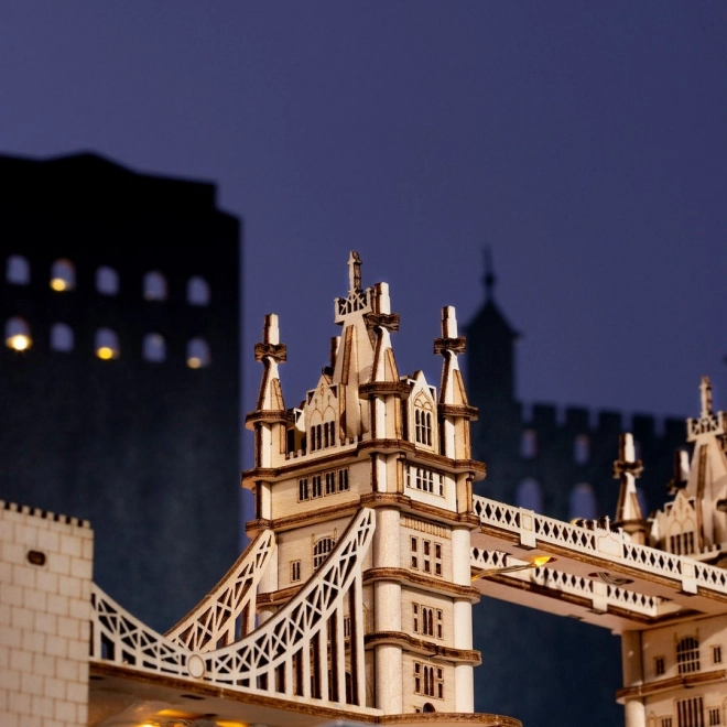 Robotic Wooden 3D Puzzle Tower Bridge Light-Up