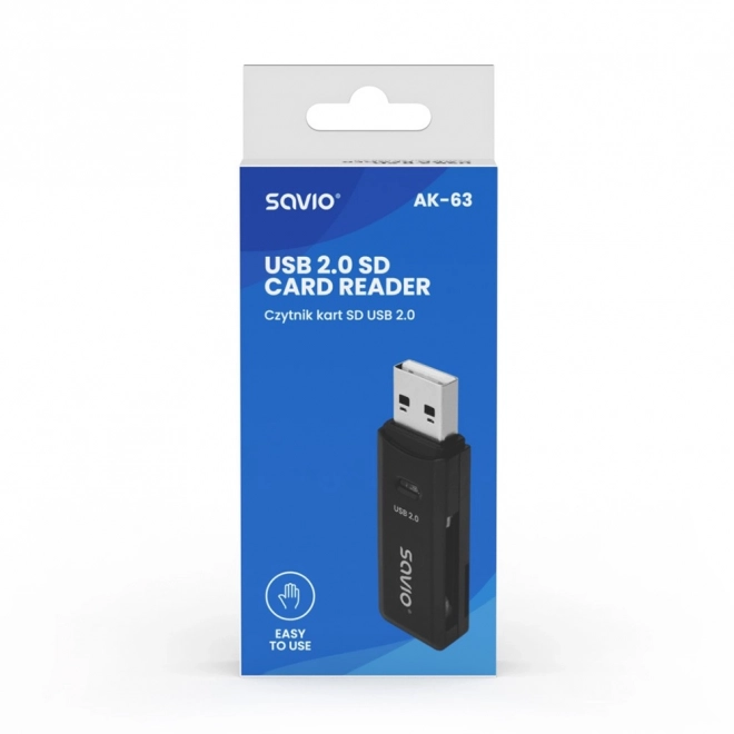 SD-kaartlezer, USB 2.0, 480 Mb/s, AK-63
