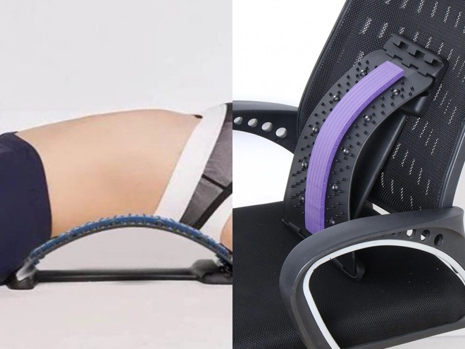 Back Stretching Device with Massage Spikes