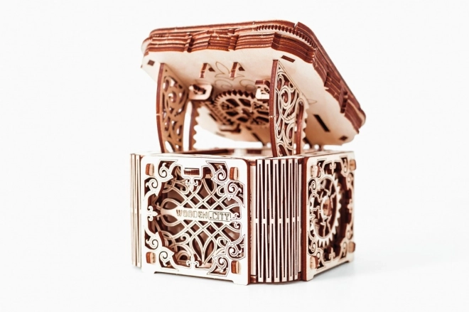 Houten mechanische puzzel Geheime Doos