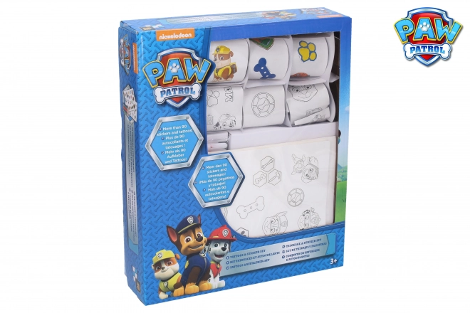 Paw Patrol inkleurstickers en tatoeages