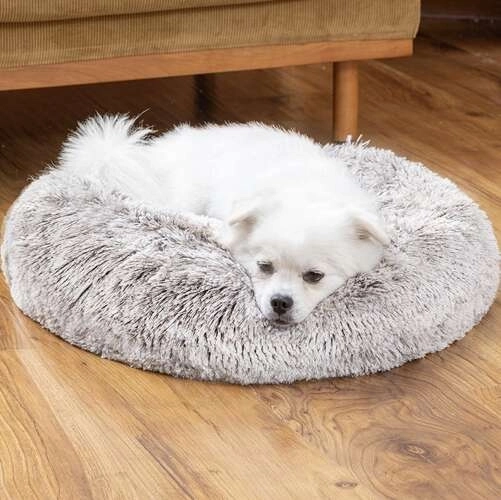 Fluffy Pet Bed Gray