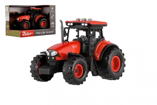 Rode Zetor tractor op traagheidsmotor met licht- en geluidseffecten