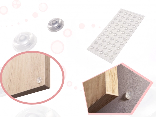 Zelfklevende siliconen stootvanger - 1,3 cm, 50 stuks