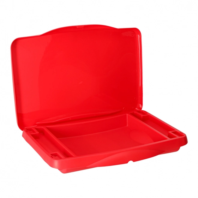 Kinderautotafel met opbergruimte rood