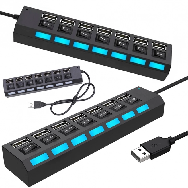 USB poortenhub 7x 2.0