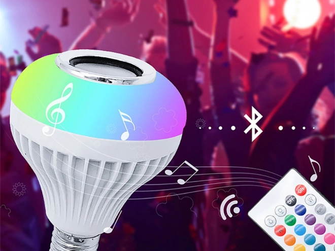 Ampoule LED RGB avec haut-parleur et télécommande