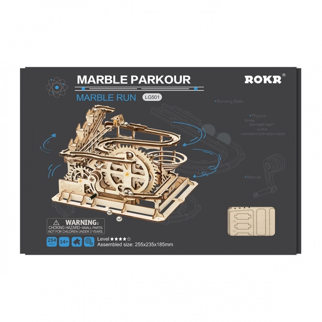 Houten 3D-puzzel Rokr Knikkerbaan Parkour