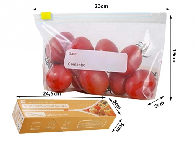 Zip-lock zakjes voor levensmiddelen 1200 ml