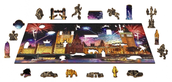 Houten puzzel Londen bij Nacht