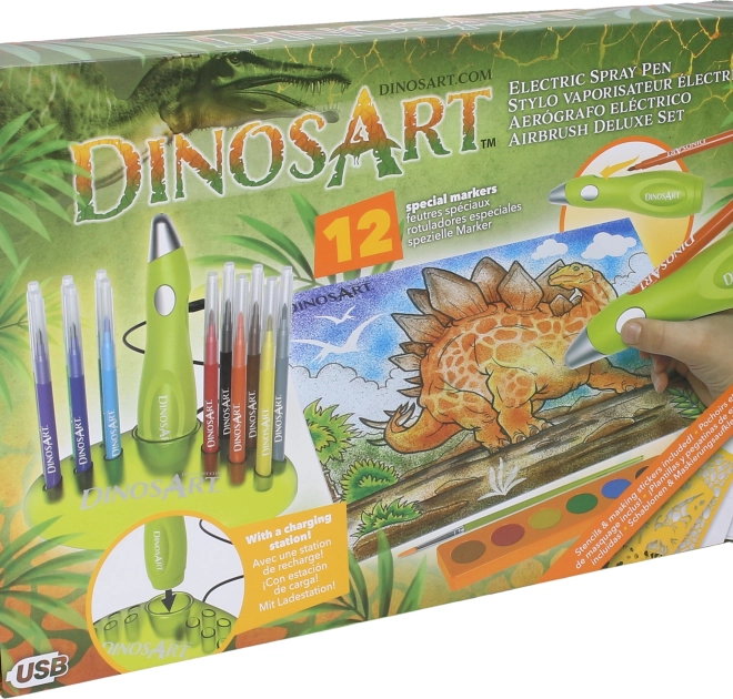 DinosArt airbrush inkleurset