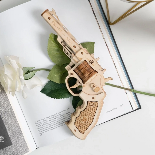 RoboTime 3D houten mechanische puzzel Revolver Corsac