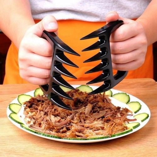 Fast meat shredding without knife and fork