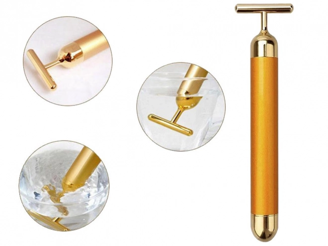 Gouden vibrerende gezichtsmassagetool